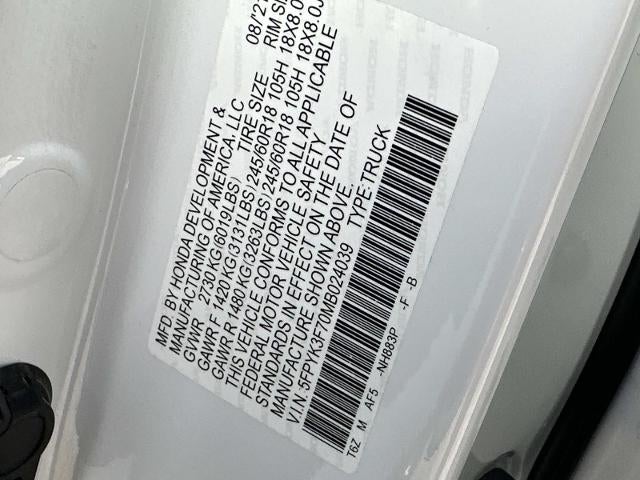 2021 Honda Ridgeline RTL-E