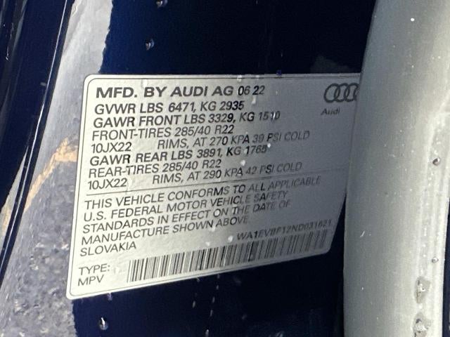 2022 Audi Q8 Premium Plus 55 TFSI quattro Tiptronic