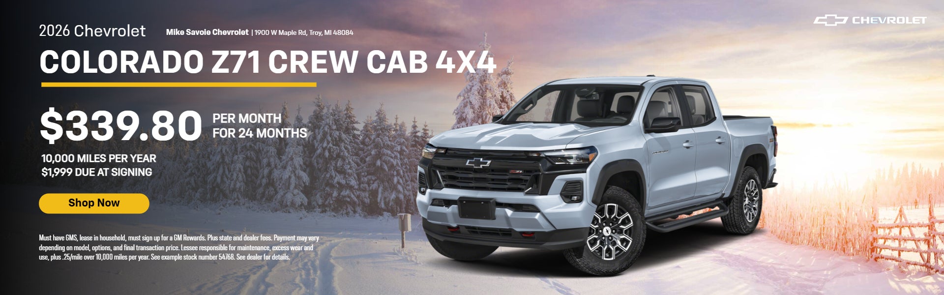 2026 Colorado Z71 Crew Cab 4x4 