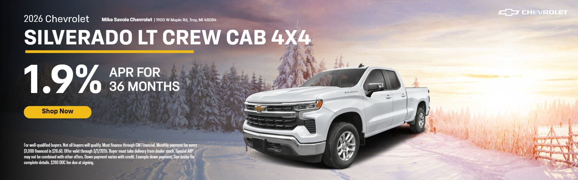 2026 Silverado LT Crew Cab 4x4