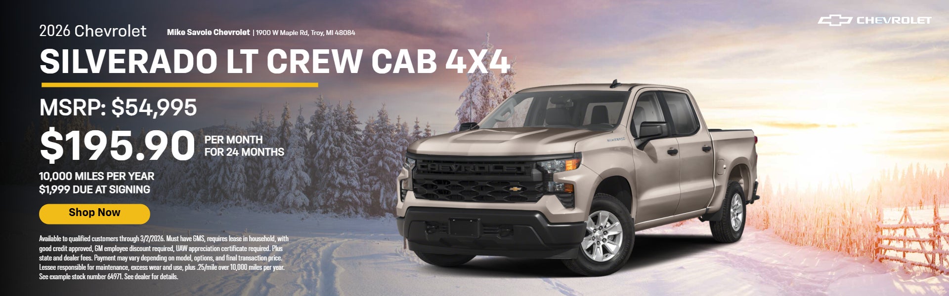 2026 Silverado LT Crew Cab 4x4