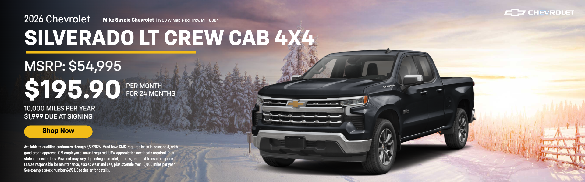 2026 Silverado LT Crew Cab 4x4