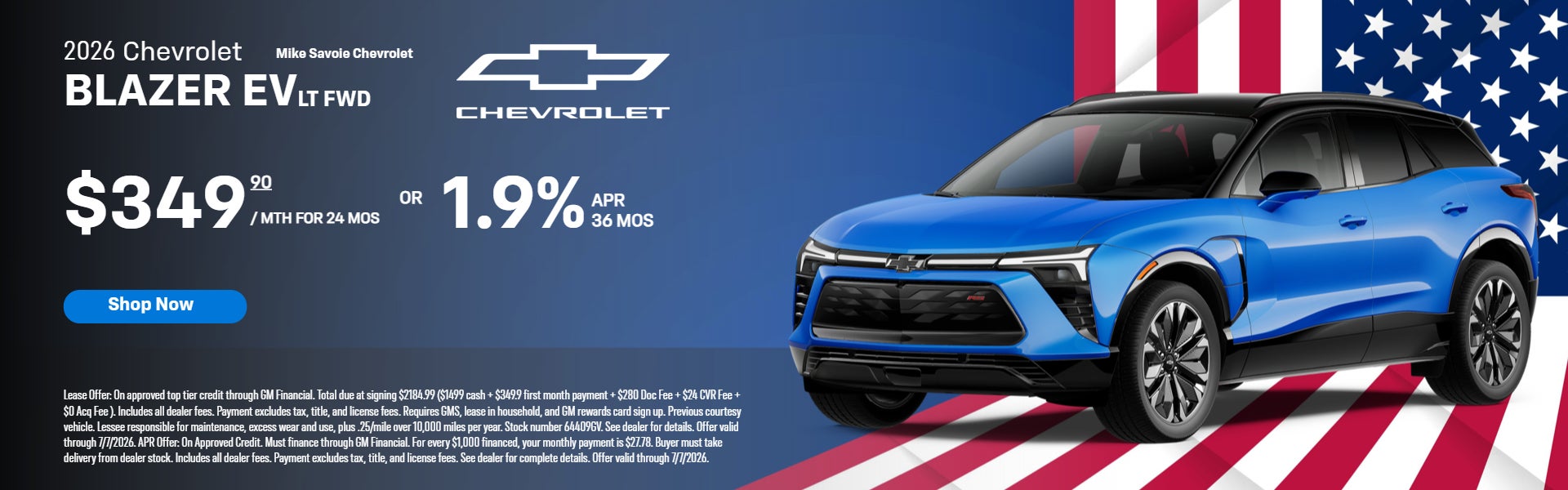 2026 Chevrolet Blazer EV Lease & APR Offers