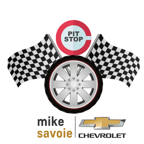 Pit stop logo from Mike Savoie Chevrolet